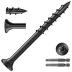 #8 x 2 Inch Deck Screws (1020Pcs) 8lb. Exterior Wood Screws. Carbon Steel, Black, Flat Head, Rust Resistant epoxy Coated, with T25 Star Bit
