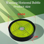 6'/2mm Point high Precision Universal Level Bubble Metal Bubble Water Leveler Cross Gauge Small Household (Black Green)