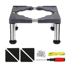 PATIKIL Mini Fridge Stand, 4 Strong Feet Laundry Stand Base Multi-Functional Adjustable Base Tray Anti-Vibration for Refrigerator Washing Machine Dryer Dishwasher AC, 9.4"-10.6" Height