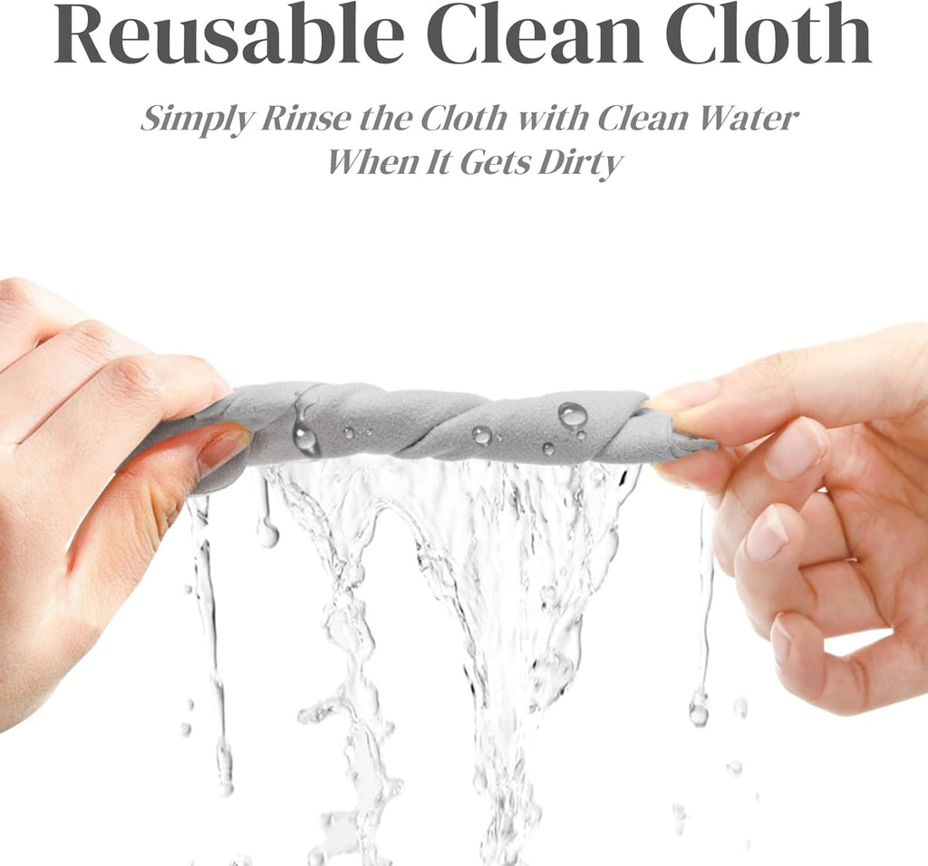 100 Pack Microfiber Glasses Cleaning Cloth, Ultra Soft Eyeglasses Wipe Suede, Washable Cleaner for Lens, Screens, Cameras, Phones, Electronics (7×6 Inch, Gray)