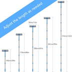 15 Feet High Reach Window Squeegee with Extension Pole(10Ft), 2-in-1 Window Cleaner Tool, Window Washing Kit, Long Window Cleaning Equipment for High Indoor Outdoor Windows Car RV Windshield