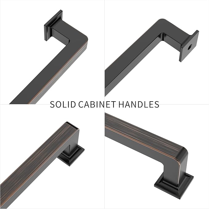 10 Pack 7 Inch Oil Rubbed Bronze Cabinet Pulls Handles for Cabinets