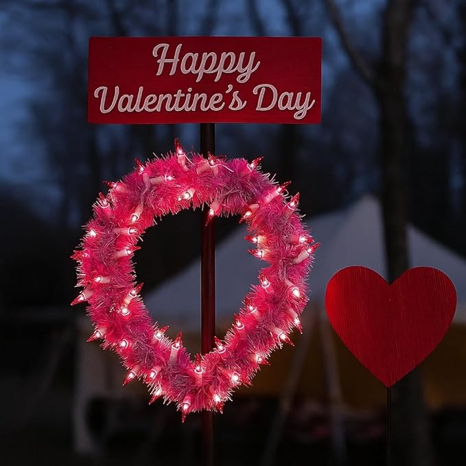 Novelty Lights 50 Feet 100 Bulb Incandescent Mini Light String, Pink with 6-Inch Spacing on White Wire, UL Listed Commercial Grade Indoor/Outdoor Mini Lights, Connectable End-to-End