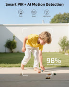 《100% Solar Powered & 2-Way Audio》Outdoor Wireless PTZ Camera System, 4MP Solar Powered Battery Cameras,Home Video Surveillance DVR Kits