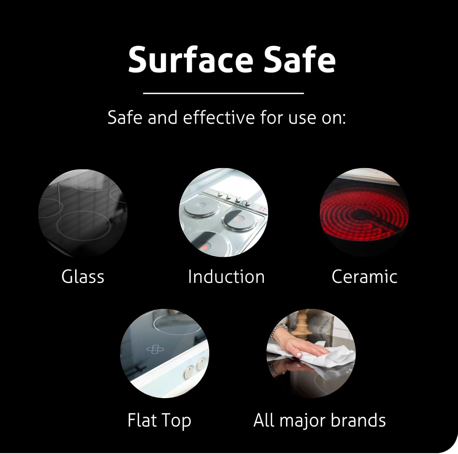 Therapy Glass Cooktop Cleaner Kit - 16oz with Scraper & 3 Non-Scratch Pads - For Electric, Induction, Ceramic & Gas Stove Top - Heavy Duty Flat Top Stove Cleaner & Polish