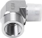 90 Degree Street Elbow - 3/8" NPT Male to 3/8" NPT Female Stainless Steel 304 Heavy Duty Forged Barstock Street Elbow Adapter Pipe Fitting (pack of 2)