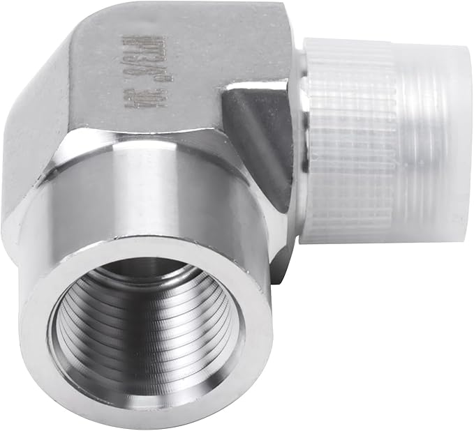 90 Degree Street Elbow - 3/8" NPT Male to 3/8" NPT Female Stainless Steel 304 Heavy Duty Forged Barstock Street Elbow Adapter Pipe Fitting (pack of 2)