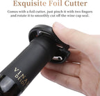 Electric Wine Opener 4-in-1 Gift Set, Vacuum Wine Stopper, Wine Pourer, Foil Cutter, Corkscrew, Battery Operated, Wine Cap, Wine Aerator, Easy Wine Cork Removal to Storage(SGS)