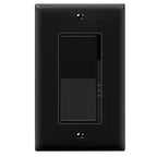 TOPGREENER Kalide Dimmer Light Switch, LED Dimmer Switch, Full Range Dimming, Single Pole/3-Way, 120VAC, 60Hz, 300W LED/CFL, Neutral Wire Not Required, Wall Plate Included, Black