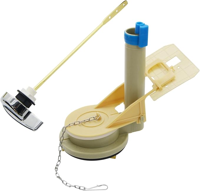 Toilet Flush Valve & WC Lever Replacement Parts,Side Mount Flush Handle Kit,9.8-Inch Solid Copper Rod with Chain,Compatible with 3-Inch One-Piece Toilets,TOTO THU Series Tank Repair Parts
