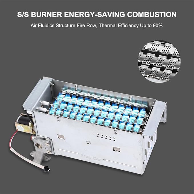 CAMPLUX Instant Hot Water Heater, 3.18 GPM Natural Gas, Whole House Gas Water Heater, Indoor, Black