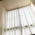 Self Adhesive Curtain Track Ceiling Or Wall, No Drill Curtain Rod, Adhesive Curtain Rod For Windows Cabinet Closet Bathroom Shower Curtain (32 Inch) (32 Inch)