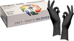Super soft Disposable Latex Gloves, Powder Free, Exam 12" Length, Medium Duty, 50 Gloves, Size Medium