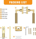 Amerdeco 1 Pack Champagne Bronze Passage Door Handles,Heavy Duty Non-Locking Door Lever for Hall, Closet,Office Area, Shopping Malls AM0021