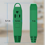 K KASONIC - 25-Feet 3 Outlet Extension Cord, UL Listed, 16/3 SJTW 3-Wire Grounded, 13 Amp 125 V 1625 Watts, Multi-Outlet Indoor/Outdoor Use, Green