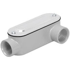 OHLECTRIC Heavy Duty Aluminum Rigid Threaded Conduit Body (LL-Type - ¾”) Service Entrance Elbow Conduit Bodies, Durable Conduit Fitting, Rustproof, Cover & Gasket Included Conduit Body Fitting