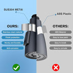 Metal Kitchen Faucet Head Replacement, 3 Functions Kitchen Faucet Head High Pressure, Matte Black Pull Down Kitchen Sink Sprayer Replacement with 9 Adapters Compatible with Most Faucets