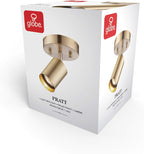 GLOBE Electric 59765 Pratt 1-Light Track Lighting Spotlight, Matte Brass, Gold