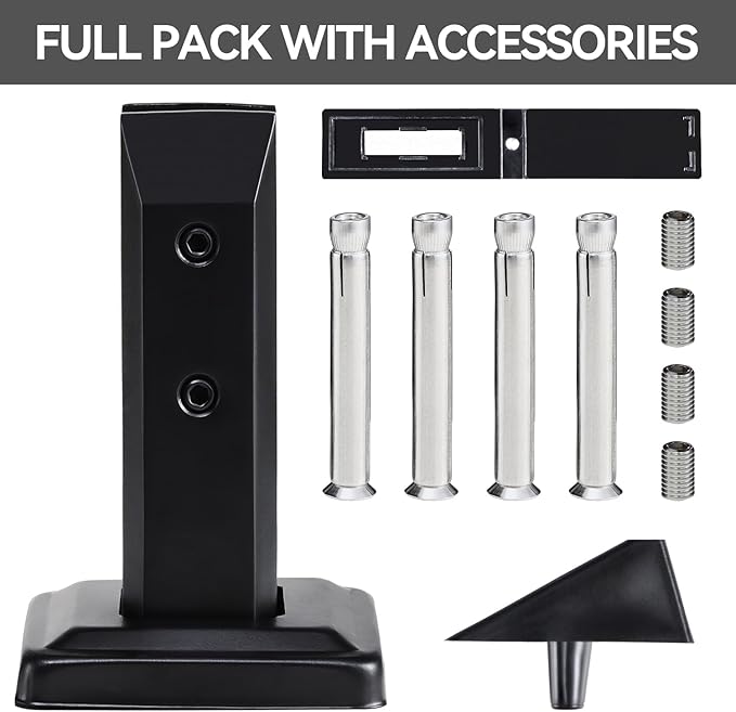 T316 Stainless Steel Glass Railing Clamp,Heavy Duty Glass Railing Spigot,Railing Post Clamp (1, Black)