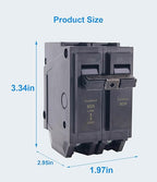80 amp 2 Pole Breaker Plug-in Mount Type THQL Feeder Molded Case Circuit Breaker 120/240V AC, Compatible with GE Thick Series and Q-Line Series Load Centers