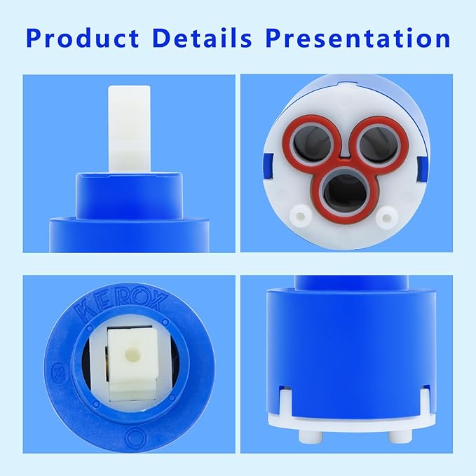 K35A 35mm Faucet Cartridge Replacement for La Torre, Gerber 92-298, American Standard 7034, Moen 121620, Danze DA507348N, Single Lever Shower and Tub Valve Repair Part