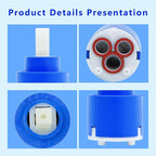 K35A 35mm Faucet Cartridge Replacement for La Torre, Gerber 92-298, American Standard 7034, Moen 121620, Danze DA507348N, Single Lever Shower and Tub Valve Repair Part