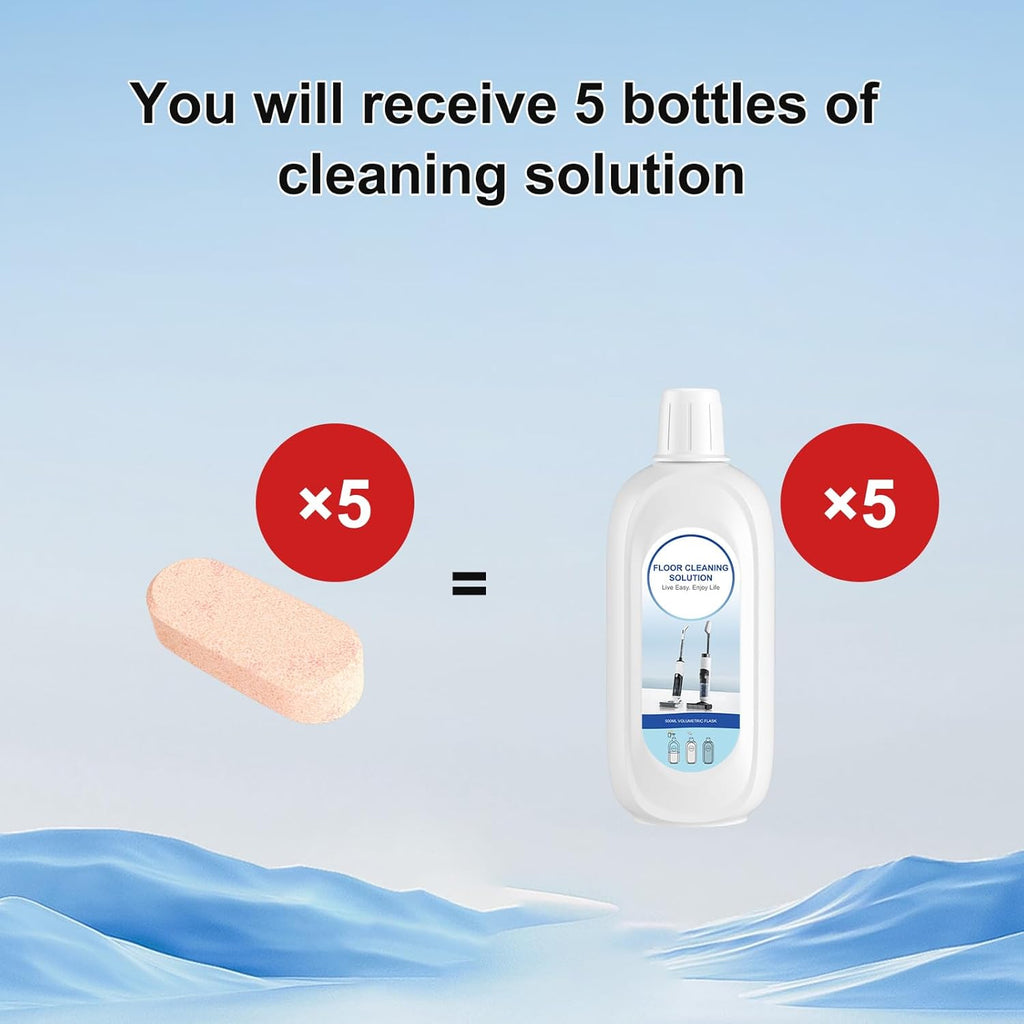 5 Bottles Compatible with Tineco Cleaning Solution Pet 500ml Per Bottle Orange Scents Floor Cleaner Compatible with All Robot Vacuums with Mopping and Cordless Wet/Dry Vacuum (Orange Scents)