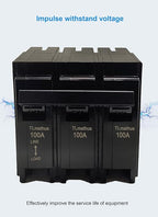 Q3100 100-Amp Three Pole Type QP Circuit Breaker Plug-in Mount Standard MCB Thermal Magnetic Protection, 10KA 120/240V, Compatible with Siemens PL and ES Series Load Centers(3P 100A)