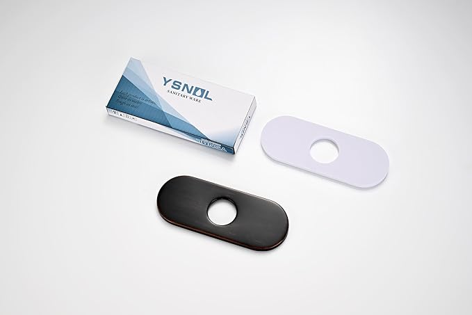 6 Inch Faucet Deck Plate for Bathroom Sink - Universal Fit for 1 Hole or 3 Hole 4 Inch Centerset Basins - Escutcheon Faucet Plate - Stainless Steel Faucet Hole Cover(Oil Rubbed Bronze)