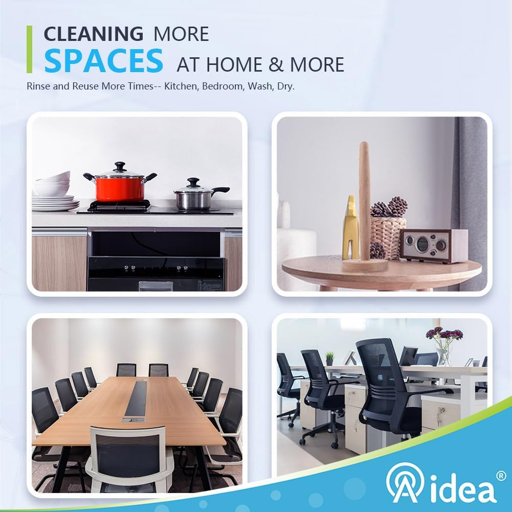 AIDEA Cleaning Wipes, Multi-Purpose Towel Reusable Cleaning Cloths-80Ct(1 Pack), Domestic Wipes, Dish Cloths-(12''x24'')