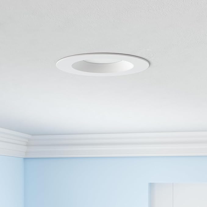 LUXRITE 5/6 Inch LED Recessed Retrofit Downlight, 14W=90W, CCT Color Selectable 2700K | 3000K | 3500K | 4000K | 5000K, Dimmable Can Light, 1100 Lumens, Wet Rated, Energy Star (16 Pack)