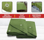 Mytee Products 12' x 20' Green Canvas Tarp 12oz Heavy Duty Water Resistant