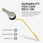 Qualihome Universal Side Mount Toilet Handle Tank Flush Lever Replacement Handle, Satin Nickel Finish Toilet Handle