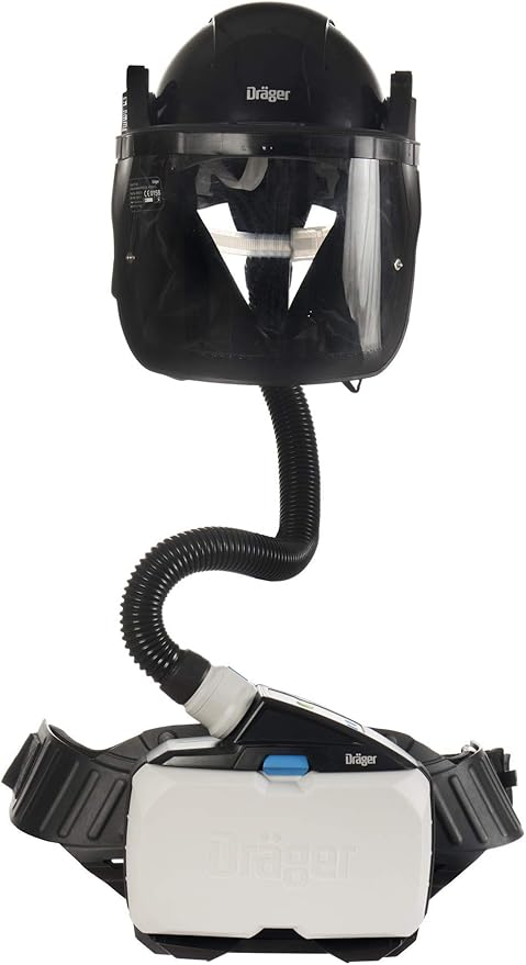 Dräger X-plore 8500 Powered Air-Purifying Respirator PAPR Kit with Robust Visor Helmet for Tough Workplace Conditions