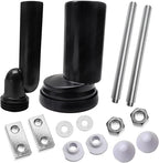 Wall Hung Toilet Tank Connector Set with Side Pipes,Compatible with Geberit 154.405.11.6,Toilet Replacement Parts with Black HDPE Material,Easy Installation