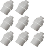 E26 E27 Light Socket,8-Pack White Edison Retro Pendant lamp Holder, E26 E27 Plastic Standard Screw-in Socket Maximum Wattage 250W Heat Resistant Up to 200℃ Fire Resistant