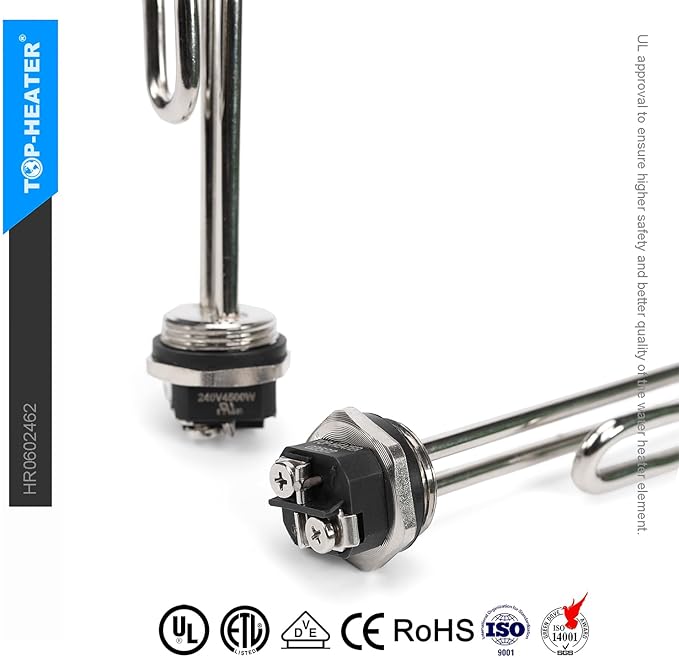 Water Heater Element 4500W,Screw-in,Foldback Type 02582 Water Heater Elements by TOP-HEATER, Fits Most Models As AO Smith, GE, Kenmore,Maytag,Whirlpool, Heater Element Replacement 1Pack