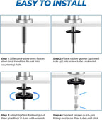 WEWE Drinking Water Faucet, Lead-Free Kitchen Water Filter Faucet for Reverse Osmosis or Water Filtration System, RO Faucet, Brushed Nickel