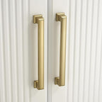 10 Pack 6.3 Inch(160mm) Hole Center Brushed Champagne Bronze Modern Cabinet Pulls Kitchen Cabinet Handles Kitchen Cabinet Hardware Timeless Drawer Pulls for Dresser Wardrobe, Champagne(6.3x10)