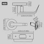 Storeroom Door Handle Heavy Duty Grade 2 Commercial Door Locks, Non-Handed, UL 3 Hour Fire Rated, ADA Compliant, Satin Chrome Finish 26D, 2-3/4''Backset, X-XG-ST-70