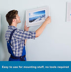 Dual Lock Fastener 2in x 4in 4pcs,Reclosable Interlocking Tape Heavy Duty EZ Pass Holder, Adhesive Hook Lock Sticky Back Mushroom Mounting Tape Black Color for Indoor and Outdoor