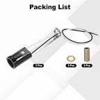 PATIKIL Candelabra Base Lamp Holder Light Socket, 3pcs UL Listed Keyless E12 Bulb Socket with 9.8" Wire Leads for E12 Incandescent LED Light Bulbs, 3.5" Tall