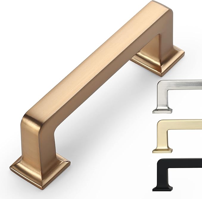 6 Pack 3 Inch Cabinet Handles - Champagne Bronze Cabinet Pulls for Kitchen & Dresser