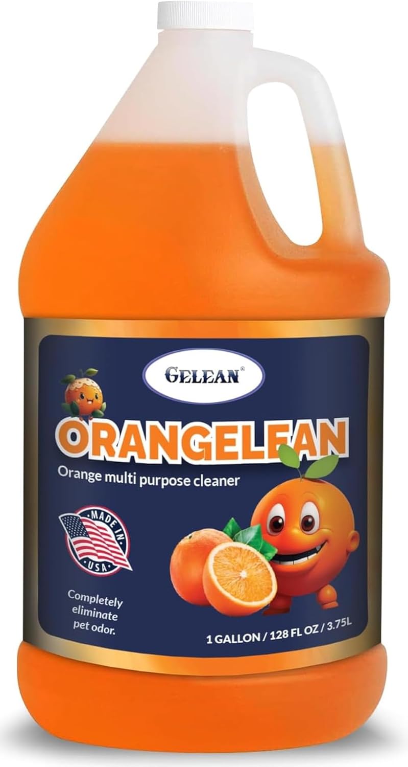 Multi Purpose Cleaner Pet Odor eliminator - Concentrate MAKES 64 GALLON - MADE IN USA- pH Neutral - ORANGELEAN Strong Odor Floor Cleaner - Orange Stain Remover 128 oz