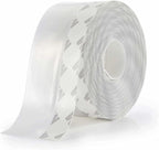 Weather Stripping Door Seal Strip,Door Strip Bottom for Doors Silicone Sealing Sticker Adhesive for Doors and Windows Gaps of Anti-Collision Silicone 5M/16FT (45MM, Transparent)