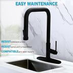 Faucet Plate, 10 Inch Sink Hole Cover, Faucet Deck Plate for 1 or 3 Hole Bathroom or Kitchen Sink Faucet Stainless Steel Escutcheon Plate Matte Black, Round