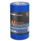 ADHES Blue Painters Tape Blue Tape Painting Tape for Walls,UV Anti,14 Days Clean Remove,1.5inch x 60yard,6Rolls
