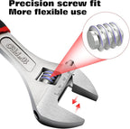 WISEUP Professional Adjustable Wrench 12 Inch Cr-V Forged Industrial Grade Hand Tools Wrench Set With Anti-Slip Grip Large Adjustable Wrenches