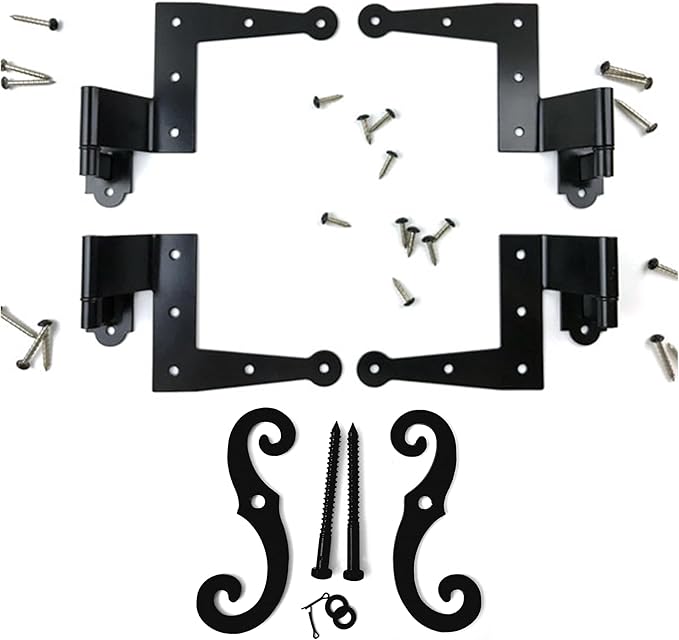 Stainless Steel Colonial Shutter Hardware (1 1/2" Offset) Complete Window Kit