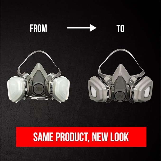 3M P95/OV Paint Project Reusable Respirator 6211, Medium Size, NIOSH-APPROVED Organic Vapor Cartridge & P95 Rated Filters, Lightweight, Flexible, Thermoplastic Faceseal For Comfort (6211P1-DC)